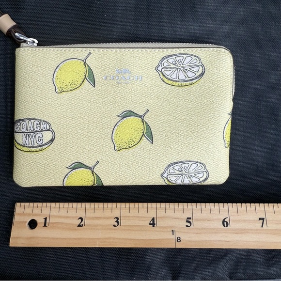 Coach Lemon Pattern Wristlet NWT